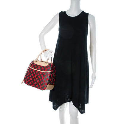 Louis Vuitton Monogram Tuffetage Deauville Cube Red 2 of 7