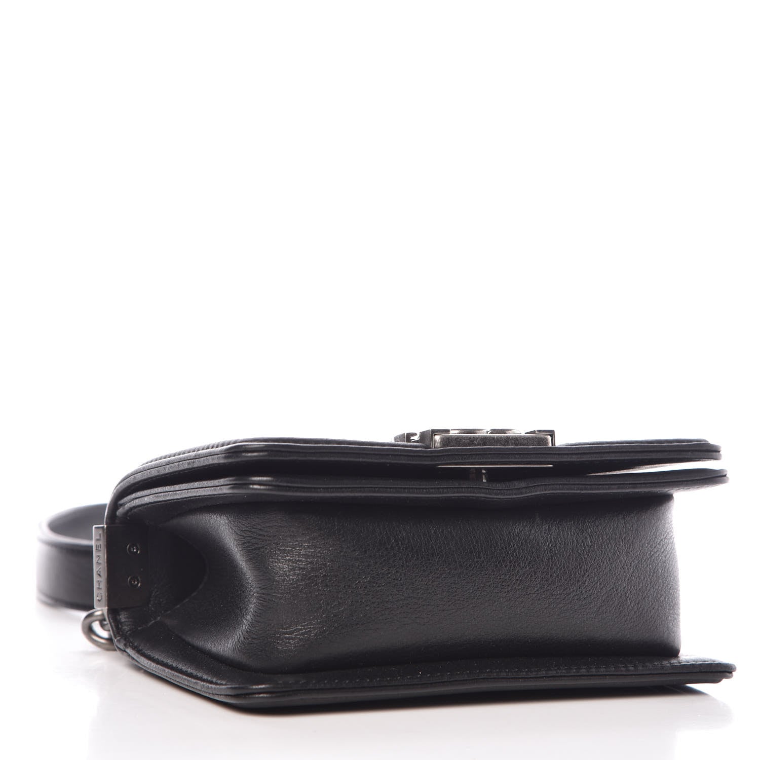 Chanel Galuchat Stingray Mini Boy Flap Black Silver 4 of 12