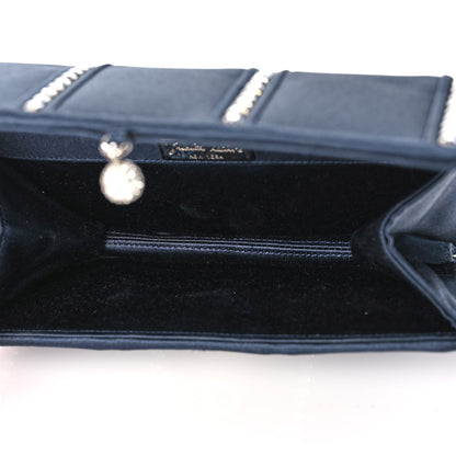 Judith Leiber Crystal Satin Clutch Navy Blue 5 of 12