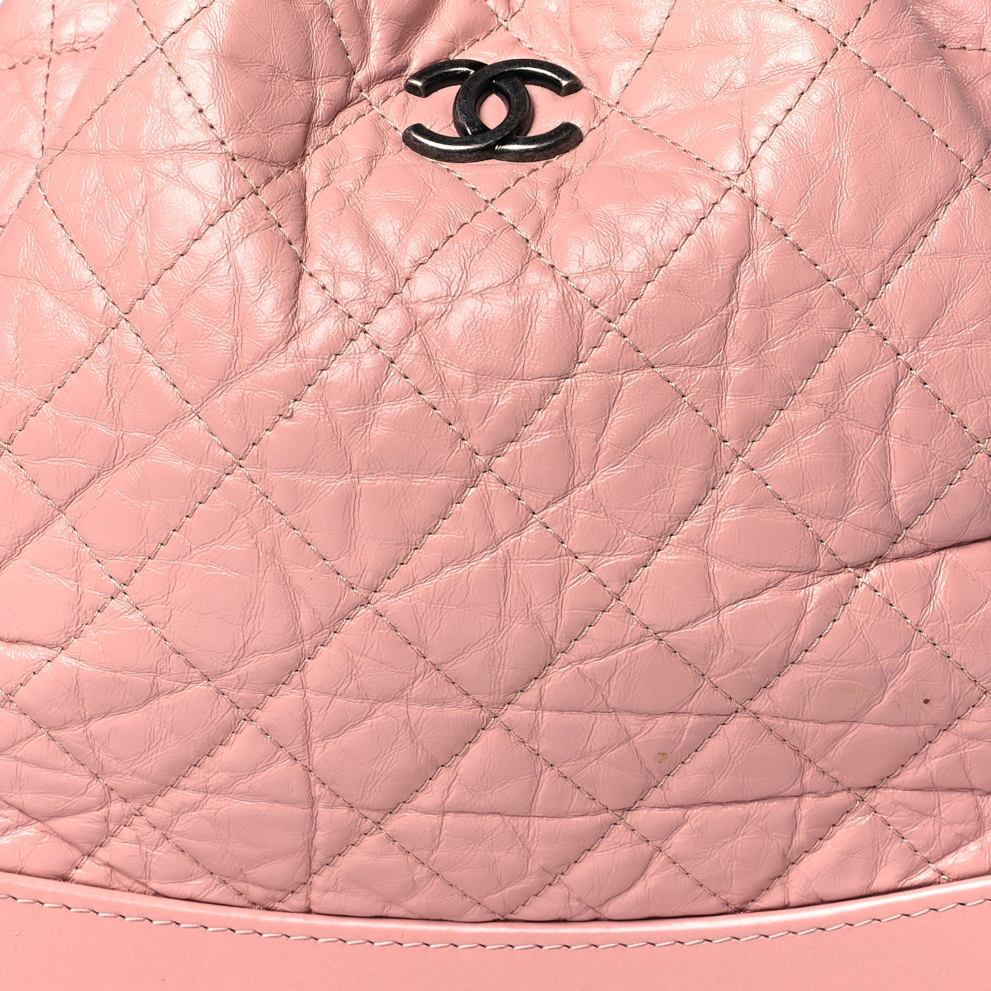 Aged Calfskin Quilted Gabrielle Backpack Light Pink