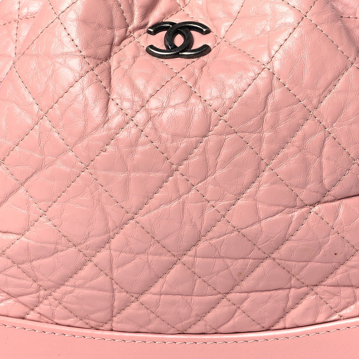 Chanel Aged Calfskin Quilted Gabrielle Backpack Light Pink 7 of 9