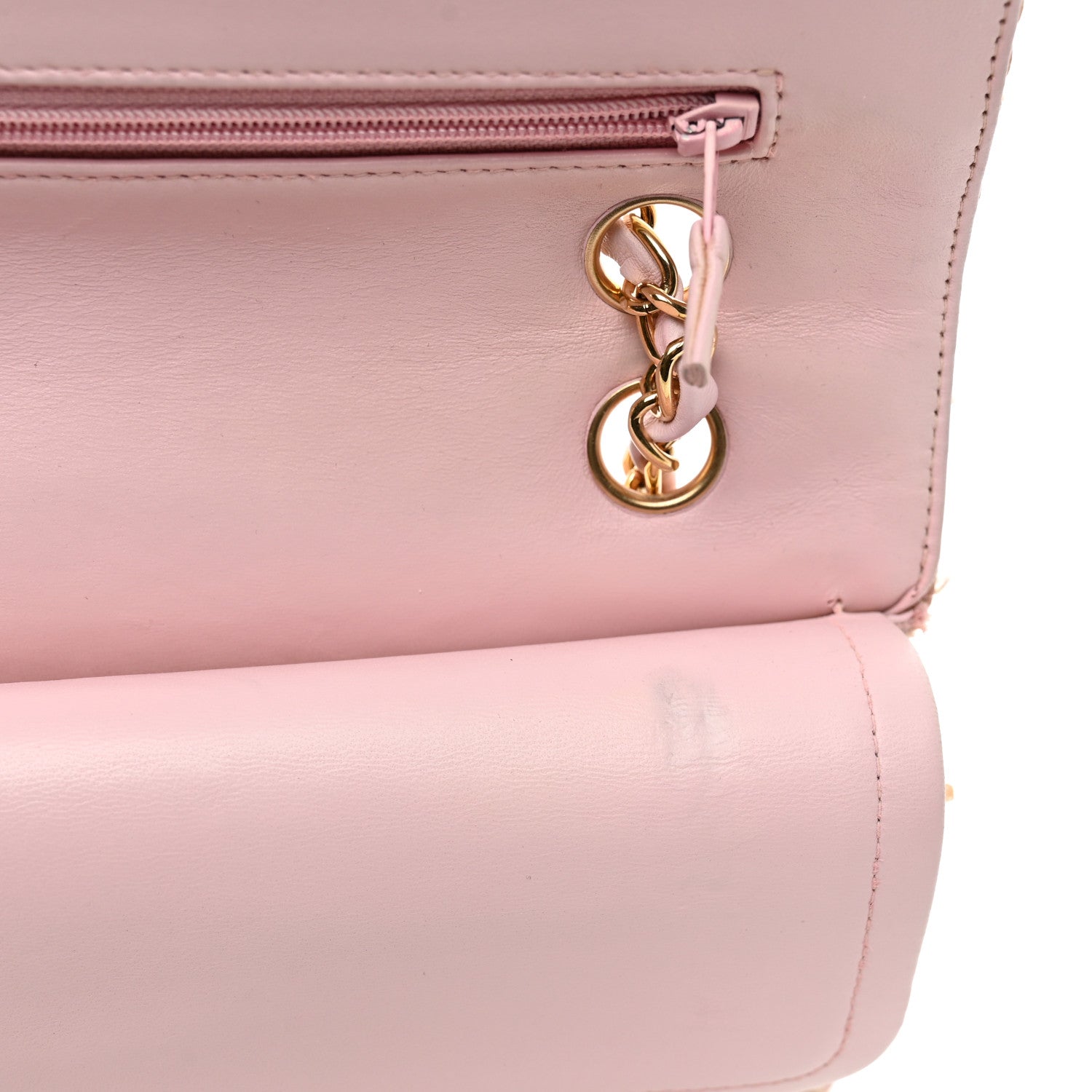 Chanel Tweed Quilted Medium Double Flap Light Pink 12 of 12