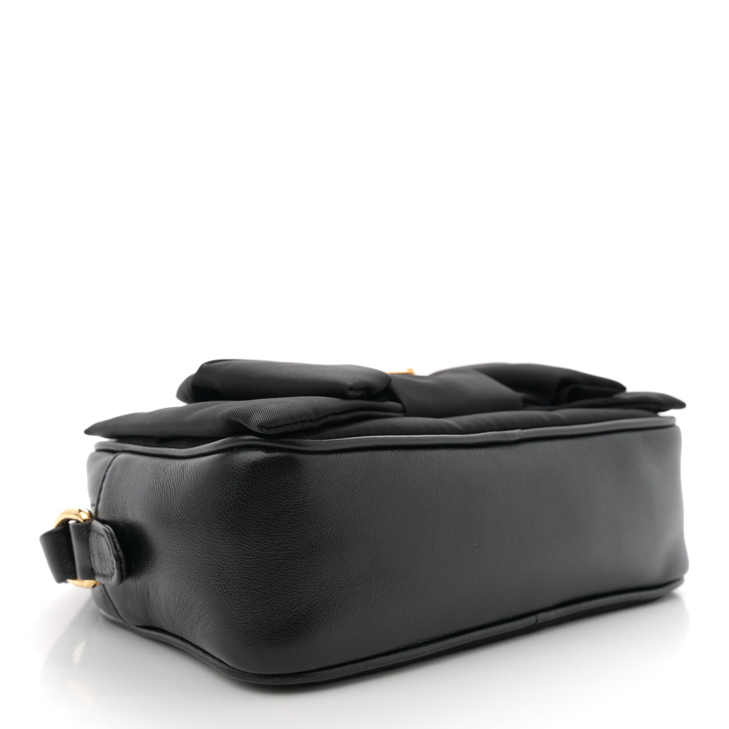 Prada Tessuto Nylon Nappa Bow Camera Bag Black 4 of 10