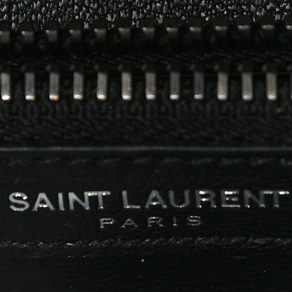 Saint Laurent Sheepskin Matelasse Chevron Monogram Medium College Bag Black 5 of 10