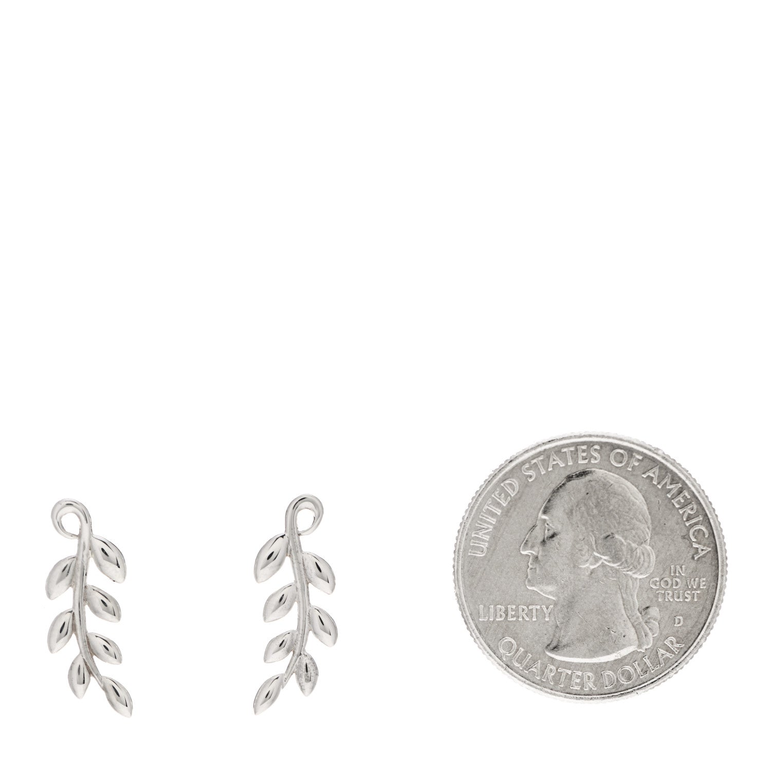 Tiffany Sterling Silver Paloma Picasso Olive Leaf Climber Earrings 2 of 5