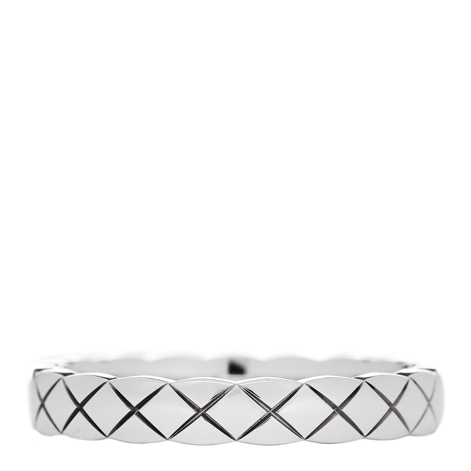 Chanel 18K White Gold Mini Coco Crush Ring 54 6.75 1 of 4
