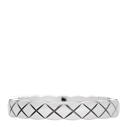 Chanel 18K White Gold Mini Coco Crush Ring 54 6.75 1 of 4