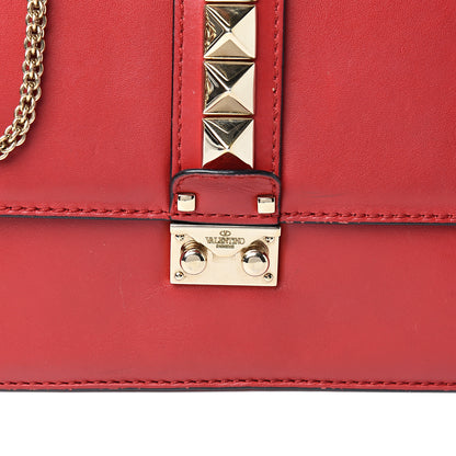 Valentino Garavani Vitello Medium Glam Lock Rockstud Flap Red 10 of 10