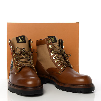 Louis Vuitton Calfskin Oberkampf Ankle Boots 8.5 Cognac 10 of 10