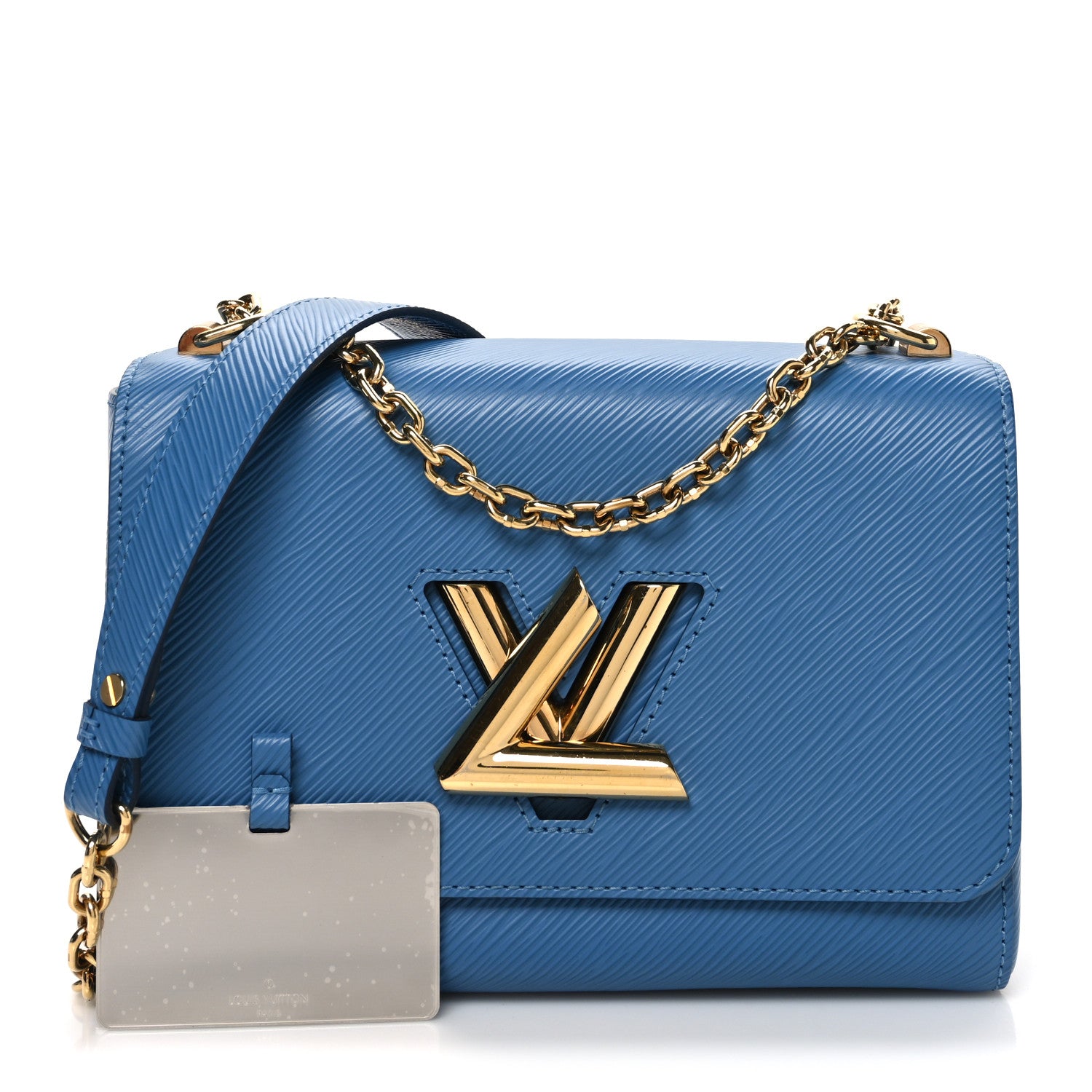 Louis Vuitton Epi Twist Shoulder Bag MM Blue Jean 3 of 11