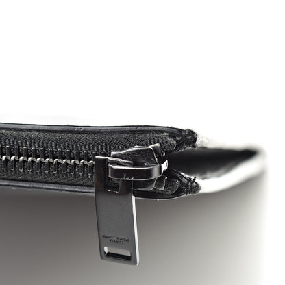 Saint Laurent Calfskin Crocodile Embossed Monogram iPad Case Black 11 of 11