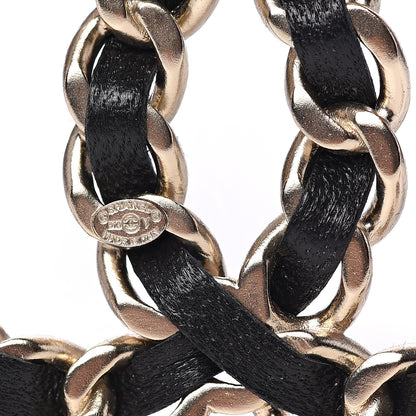 Chanel Lambskin Chain CC Brooch Black Gold 3 of 4
