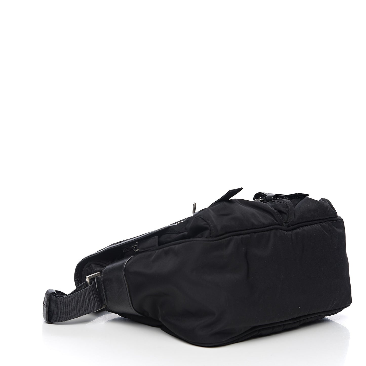 Nylon Vela Messenger Bag Black