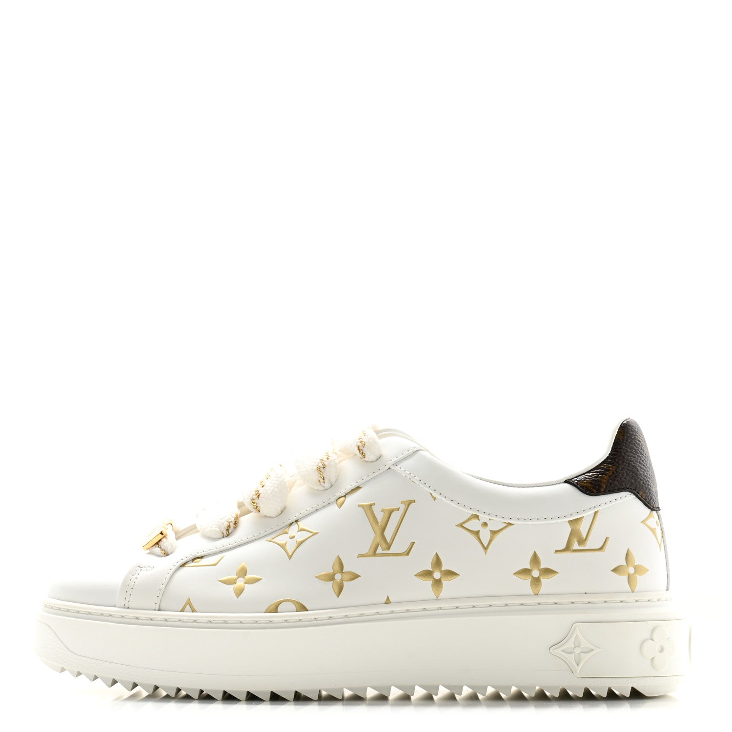 Louis Vuitton Monogram Time Out Sneakers 38 Gold 1 of 8