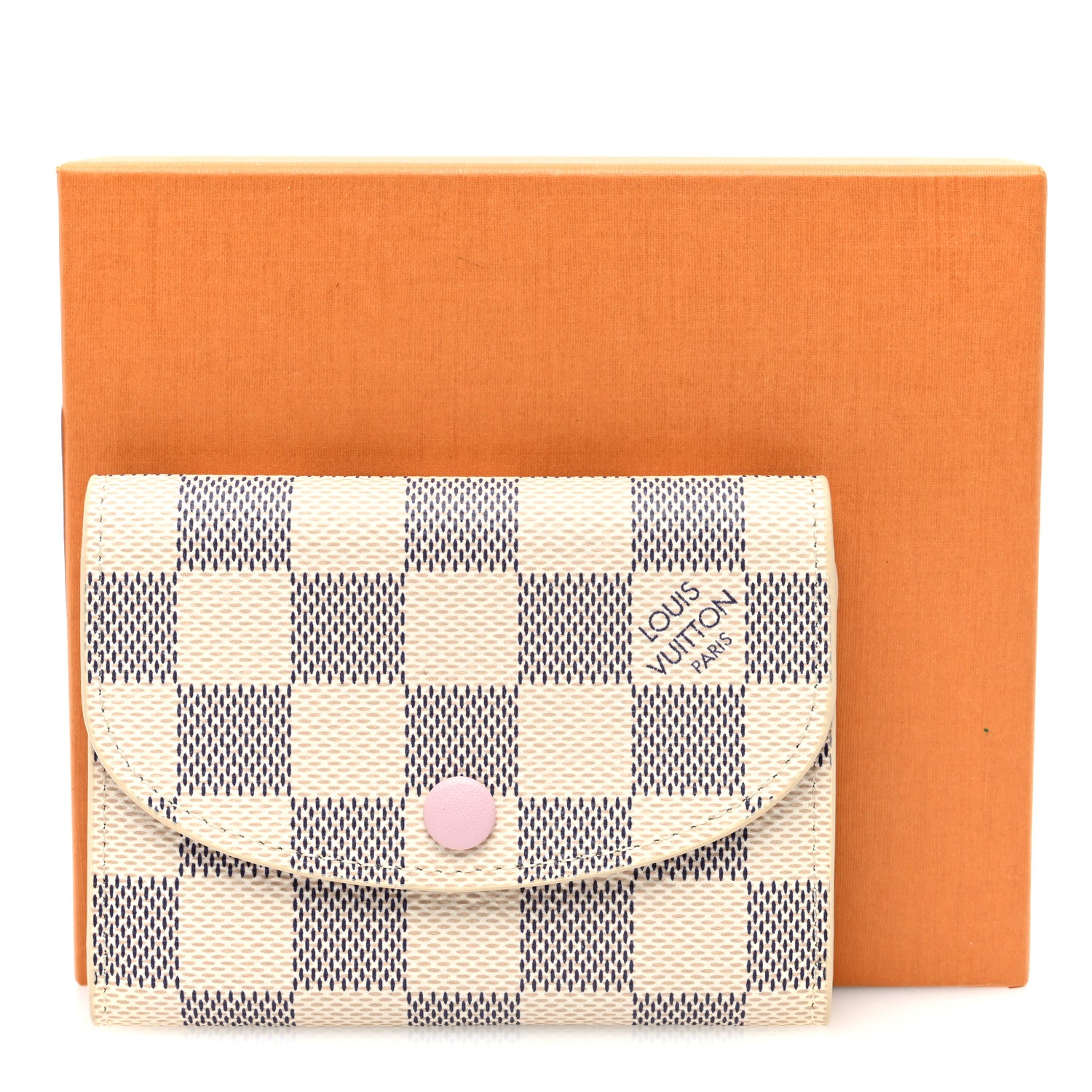 Louis Vuitton Damier Azur Rosalie Coin Purse Rose Ballerine 7 of 7