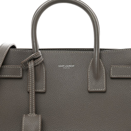 Saint Laurent Grained Calfskin Topstich Baby Sac De Jour Fog 5 of 12