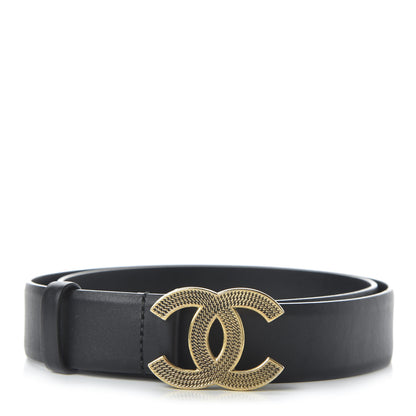 Chanel Calfskin CC Chain Belt 75 30 Black 1 of 6