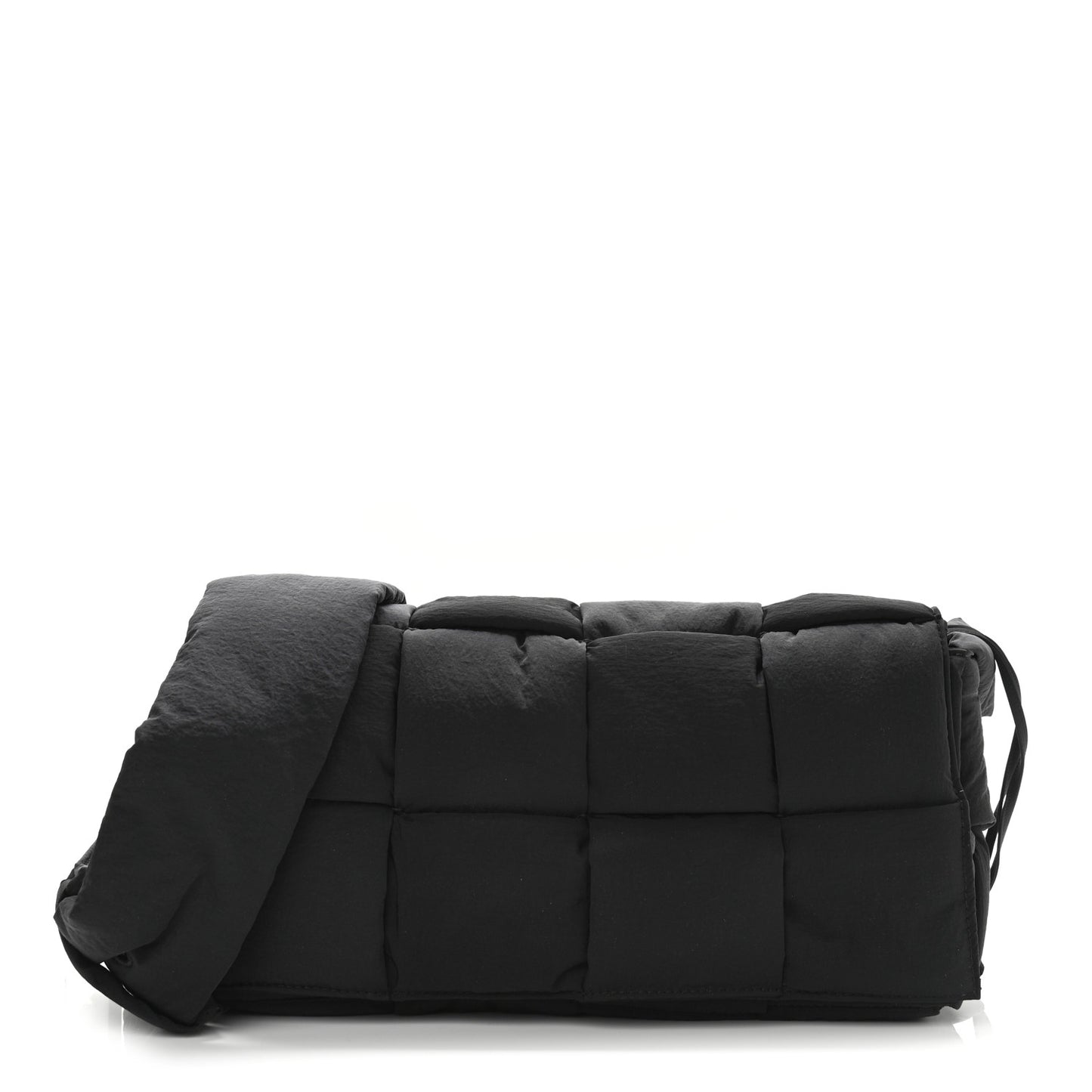 Nylon Intrecciato Padded Tech Cassette Bag Black