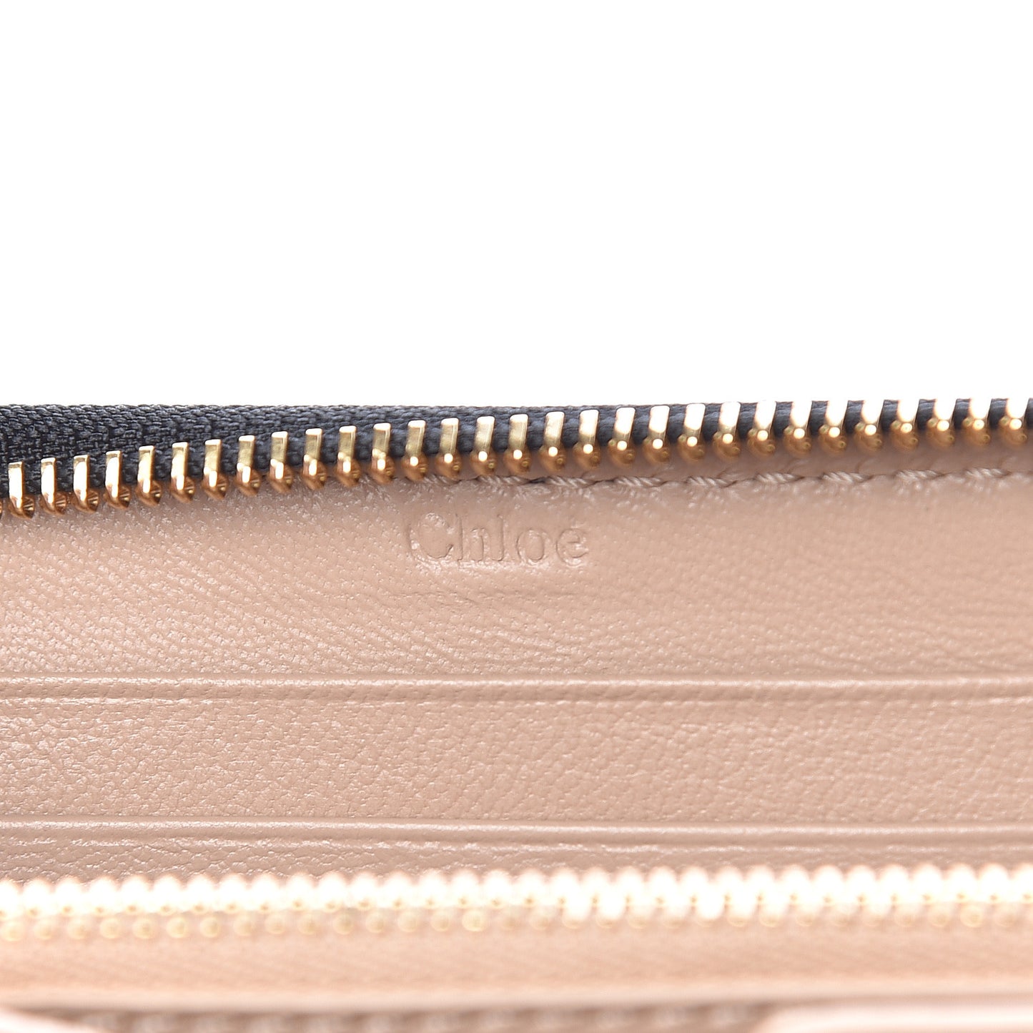 Grained Calfskin Marcie Long Zip Around Wallet Black