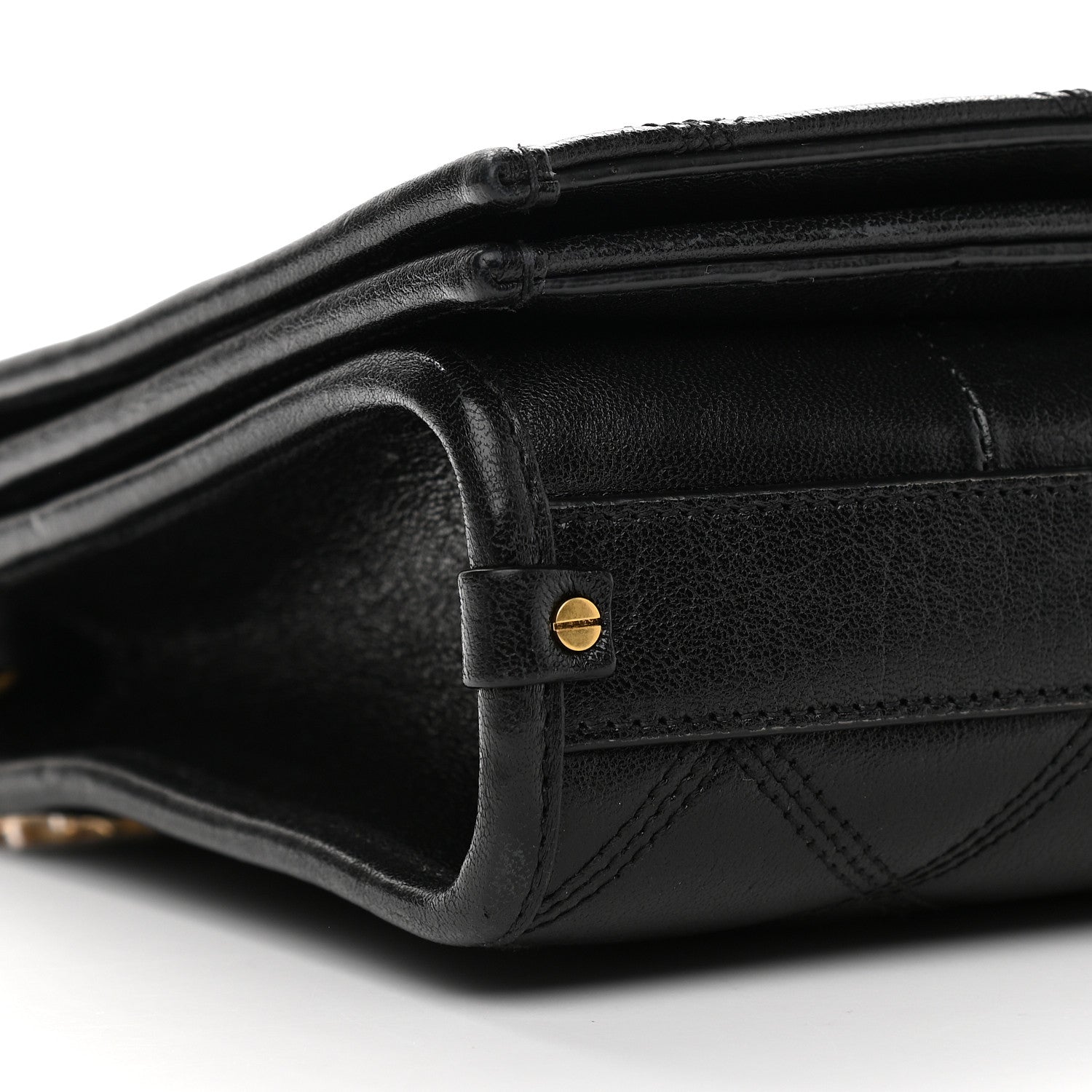 Saint Laurent Lambskin Quilted Mini Becky Chain Bag Black 8 of 9