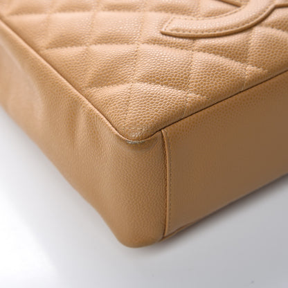 Chanel Caviar Quilted Petit Shopping Tote PST Dark Beige 10 of 13