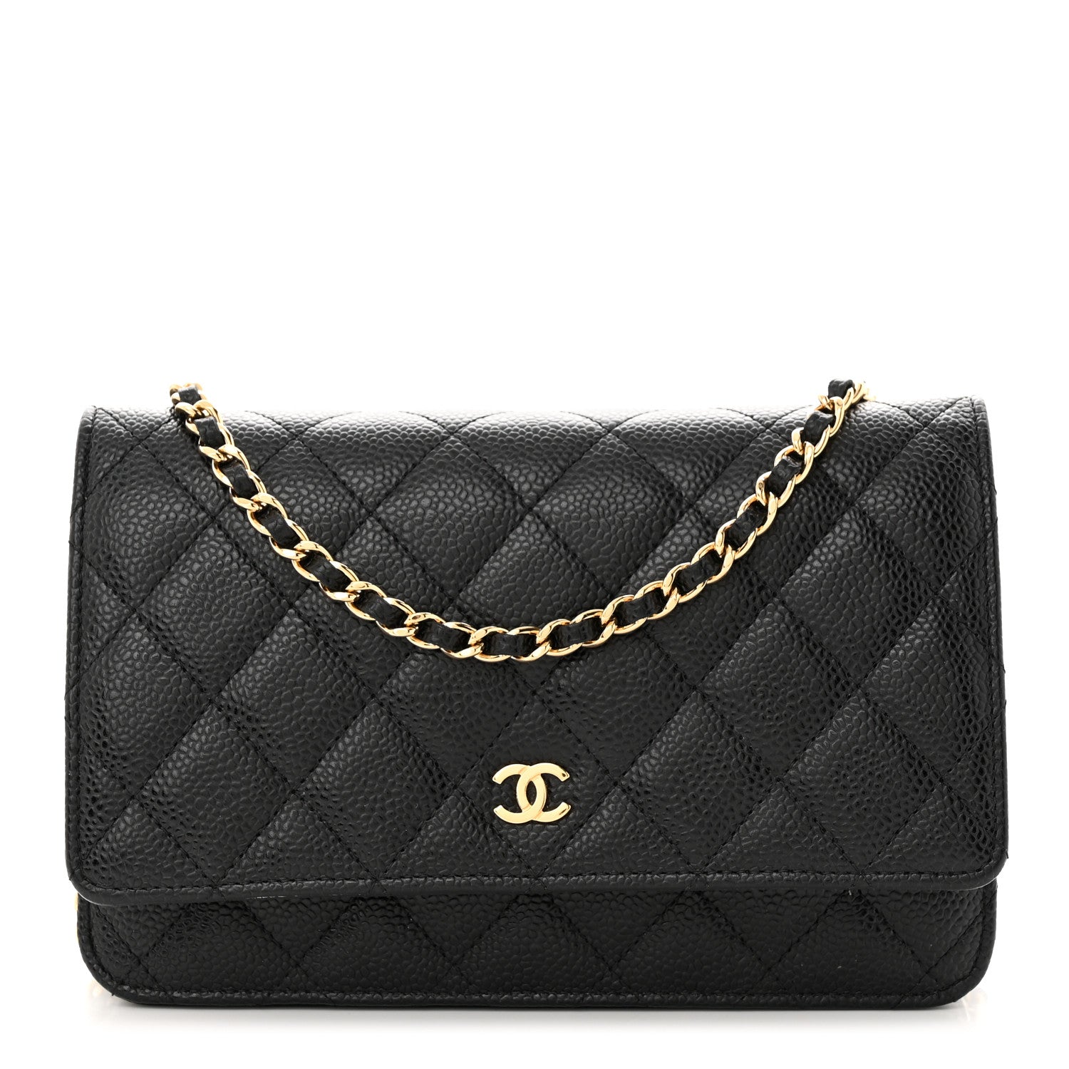 Chanel Caviar Quilted Wallet on Chain WOC Black 1 of 12