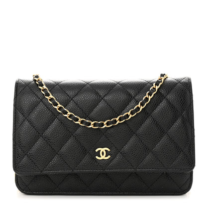Chanel Caviar Quilted Wallet on Chain WOC Black 1 of 12