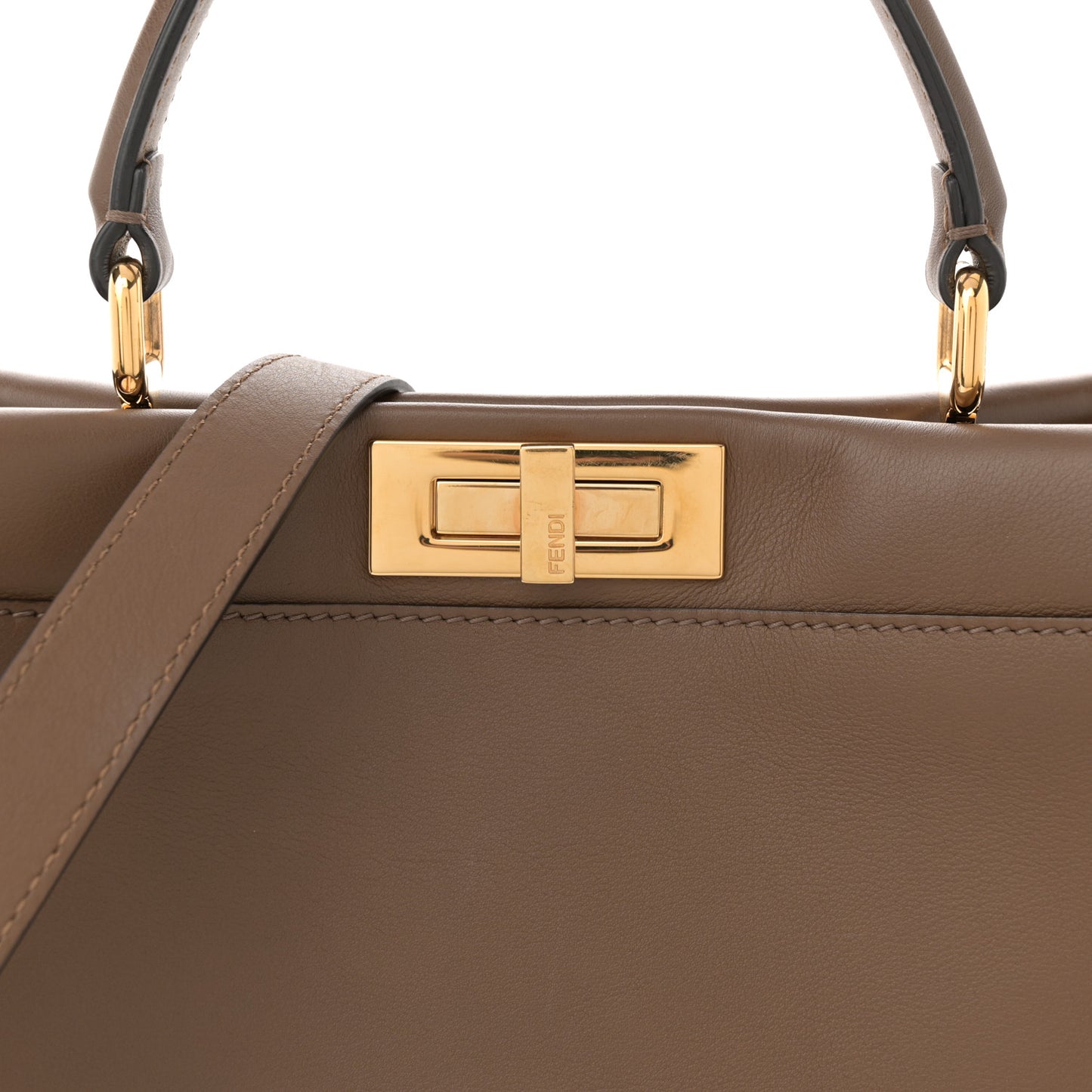 Vitello Seta Fabric Jacquard Pequin Medium Peekaboo Iconic Satchel Foresta Tobacco