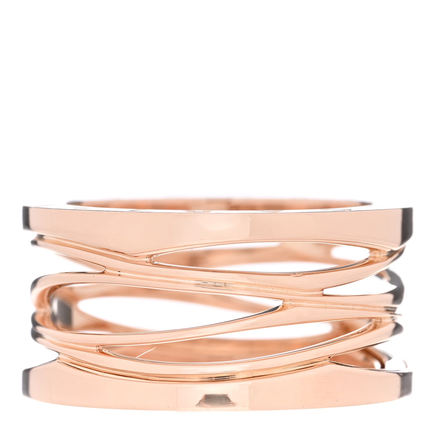 Bulgari 18K Rose Gold B.Zero1 Legend Four-Band Ring 62 10 1 of 5