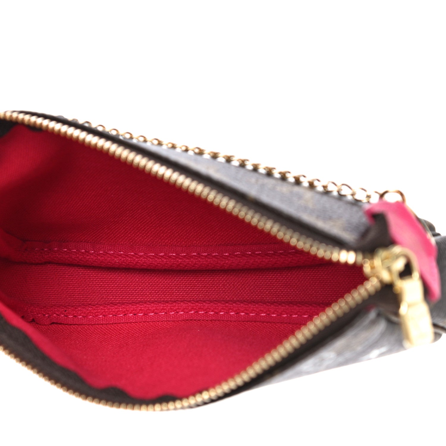 Louis Vuitton Monogram 2019 Christmas Animation Mini Courchevel Pochette Accessories Fuchsia 5 of 11
