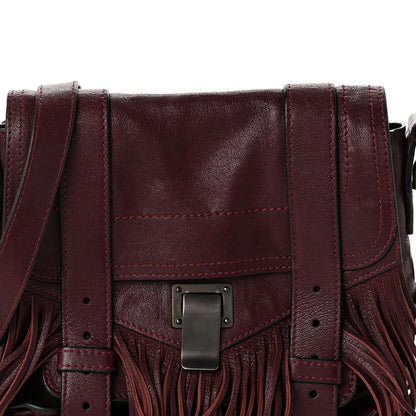 Proenza Schouler Lambskin Fringe PS1 Crossbody Pouch Oxblood 8 of 10
