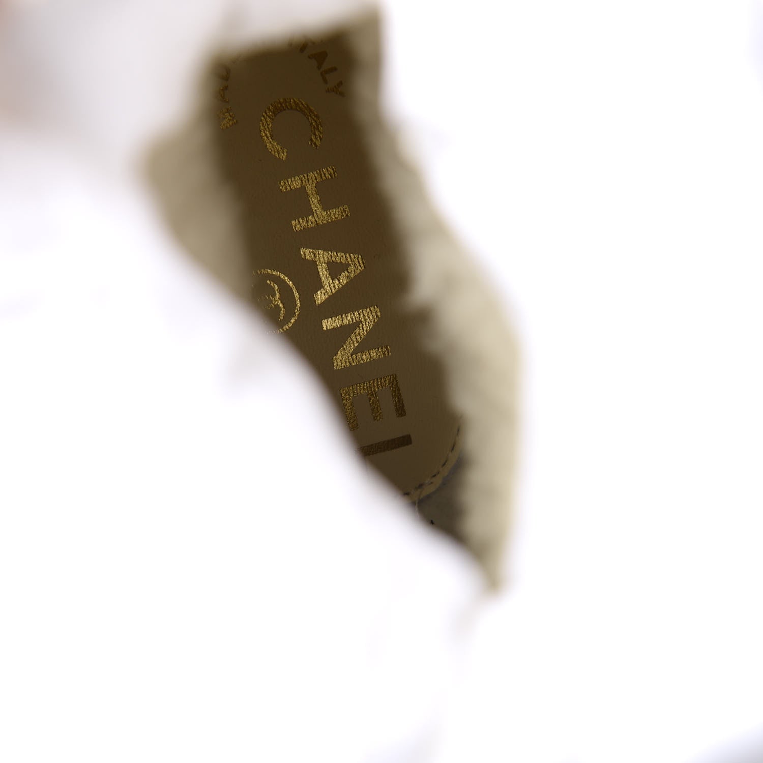 Chanel Calfskin Nylon Grosgrain CC Ankle Snow Boots 37.5 White Black 8 of 11