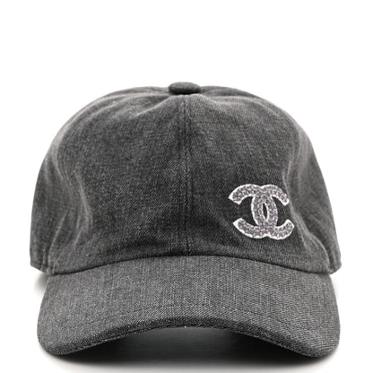Chanel Cotton Sequin CC Cap Hat Black 3 of 9