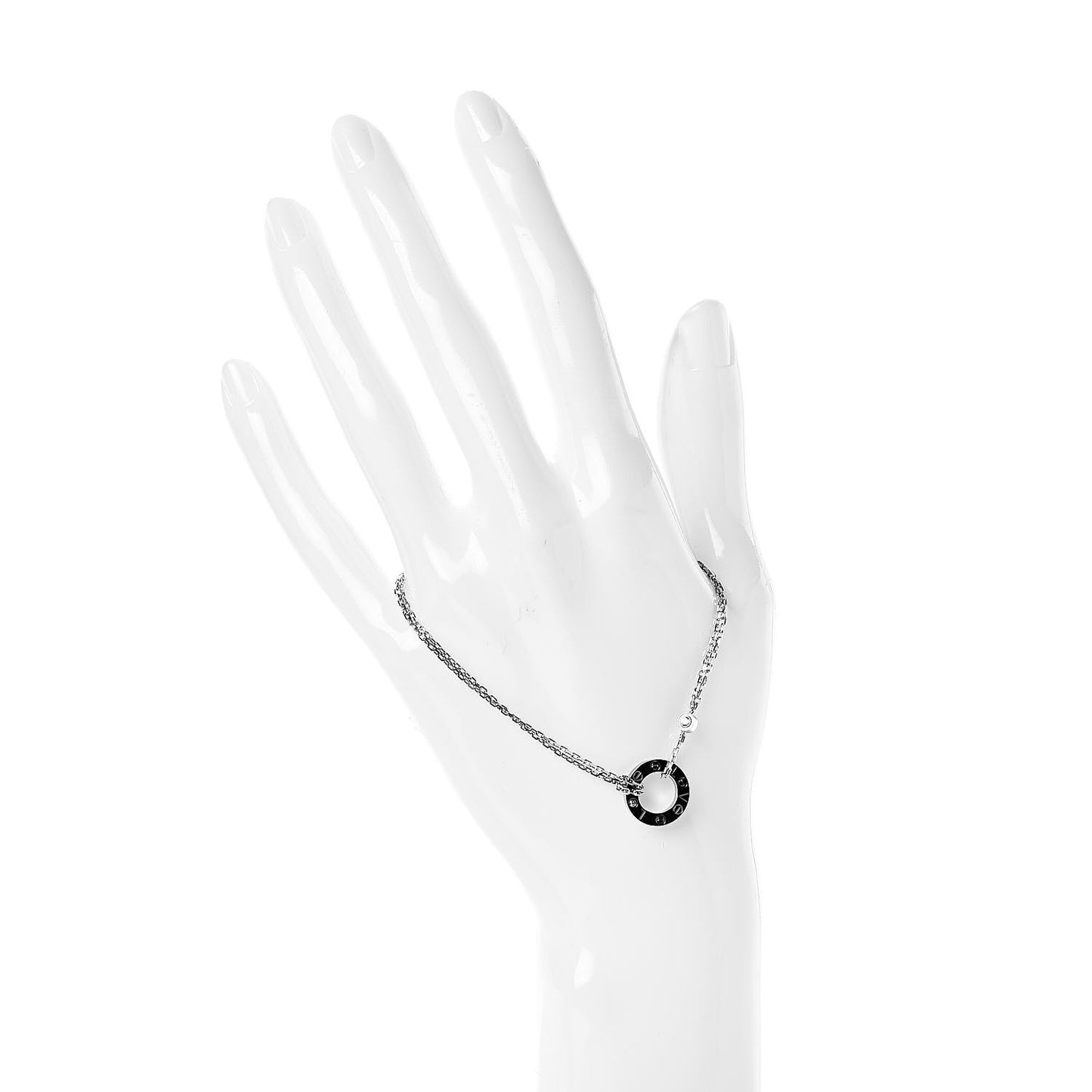 18K White Gold Diamond LOVE Bracelet