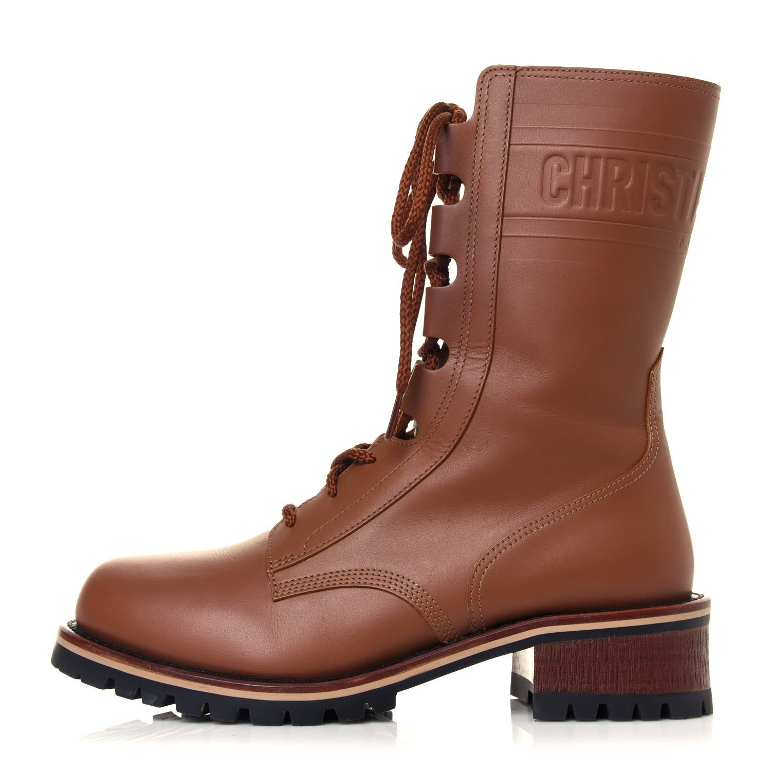 Christian Dior Calfskin Dior Quest 35mm Hiking Boots 38.5 Golden Saddle 1 of 7
