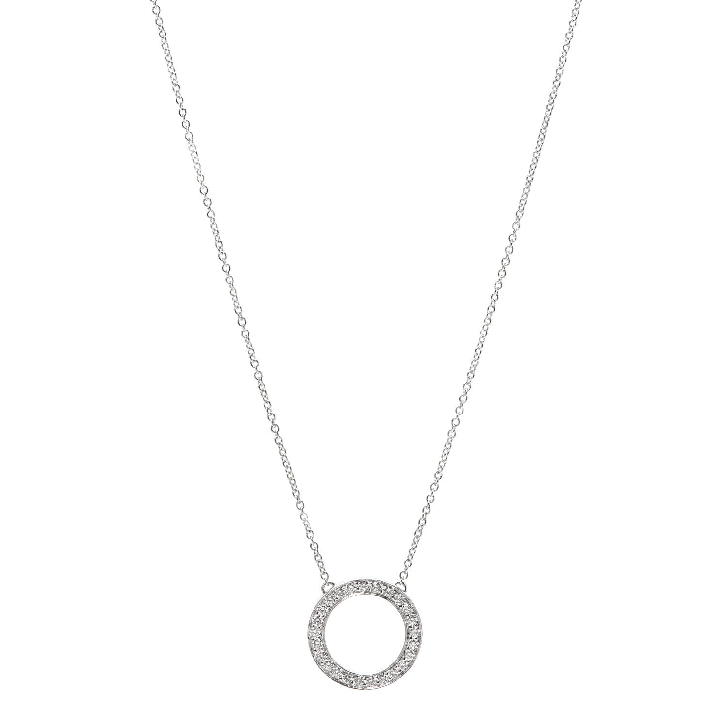 Tiffany Platinum Diamond Circle of Life Pendant Necklace 1 of 5