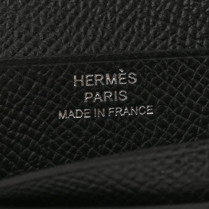 Hermes Epsom Bearn Compact Wallet Black 6 of 7