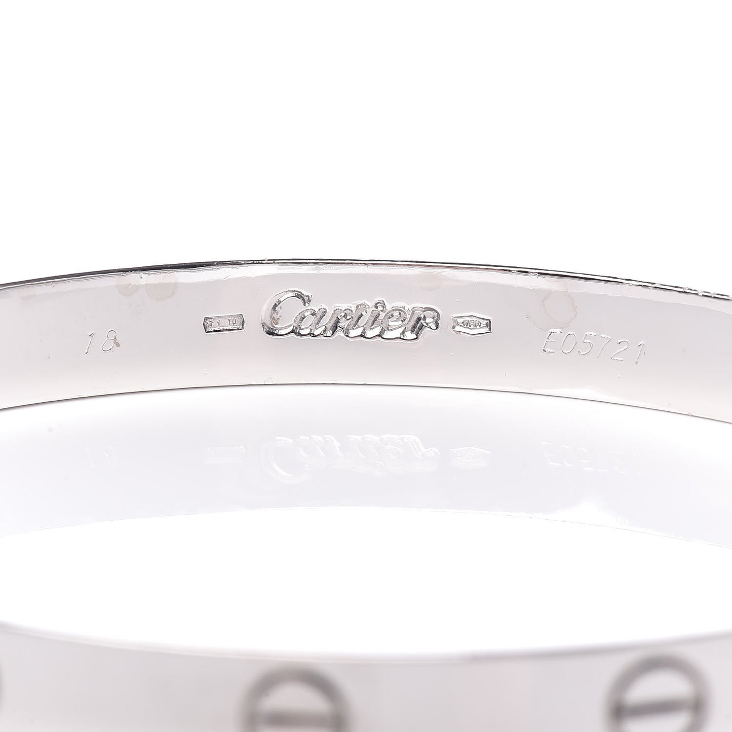 18K White Gold LOVE Bracelet 18