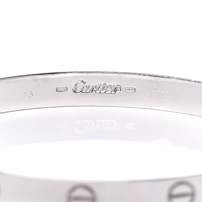 Cartier 18K White Gold LOVE Bracelet 18 5 of 6
