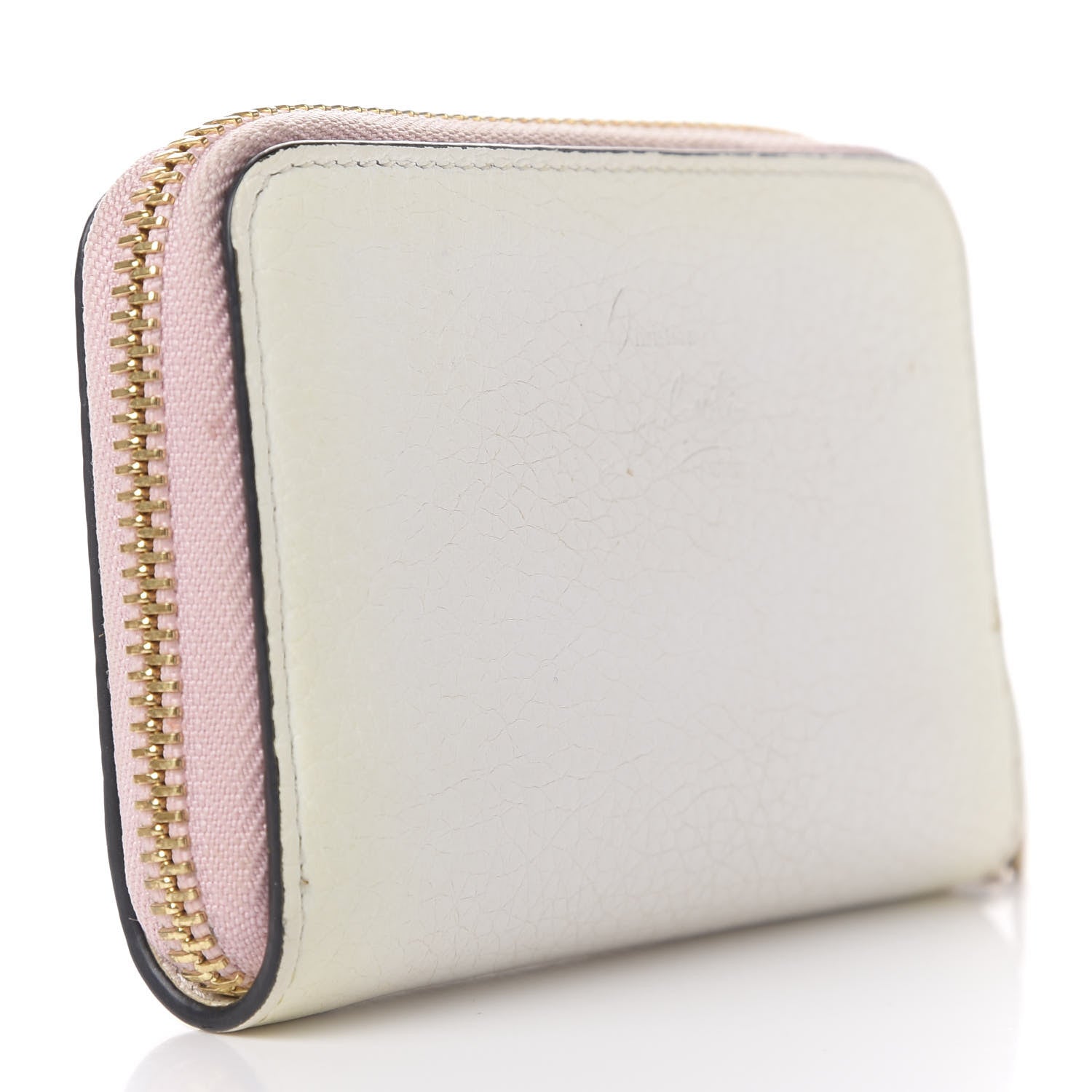 Christian Louboutin Calfskin Loubinthesky Panettone Coin Purse White 2 of 10