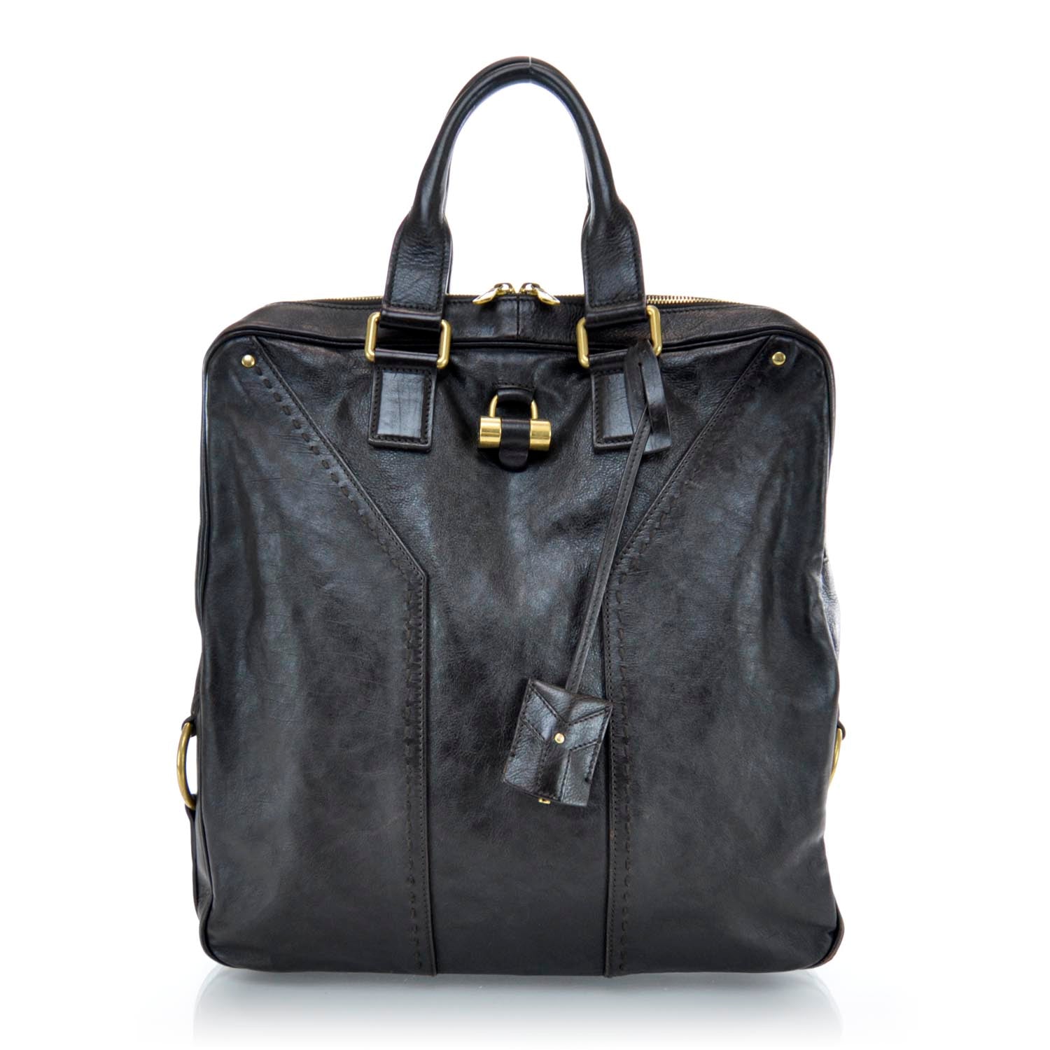 Saint Laurent Leather Muse Tote Brown 1 of 11