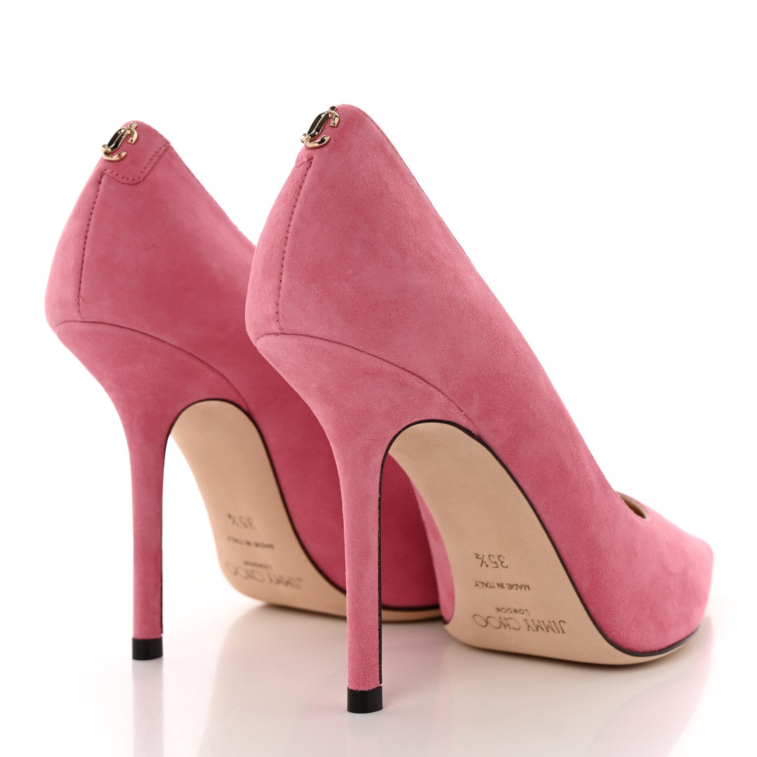 Jimmy Choo Suede Love 100 Pump 35.5 Candy Pink 4 of 10