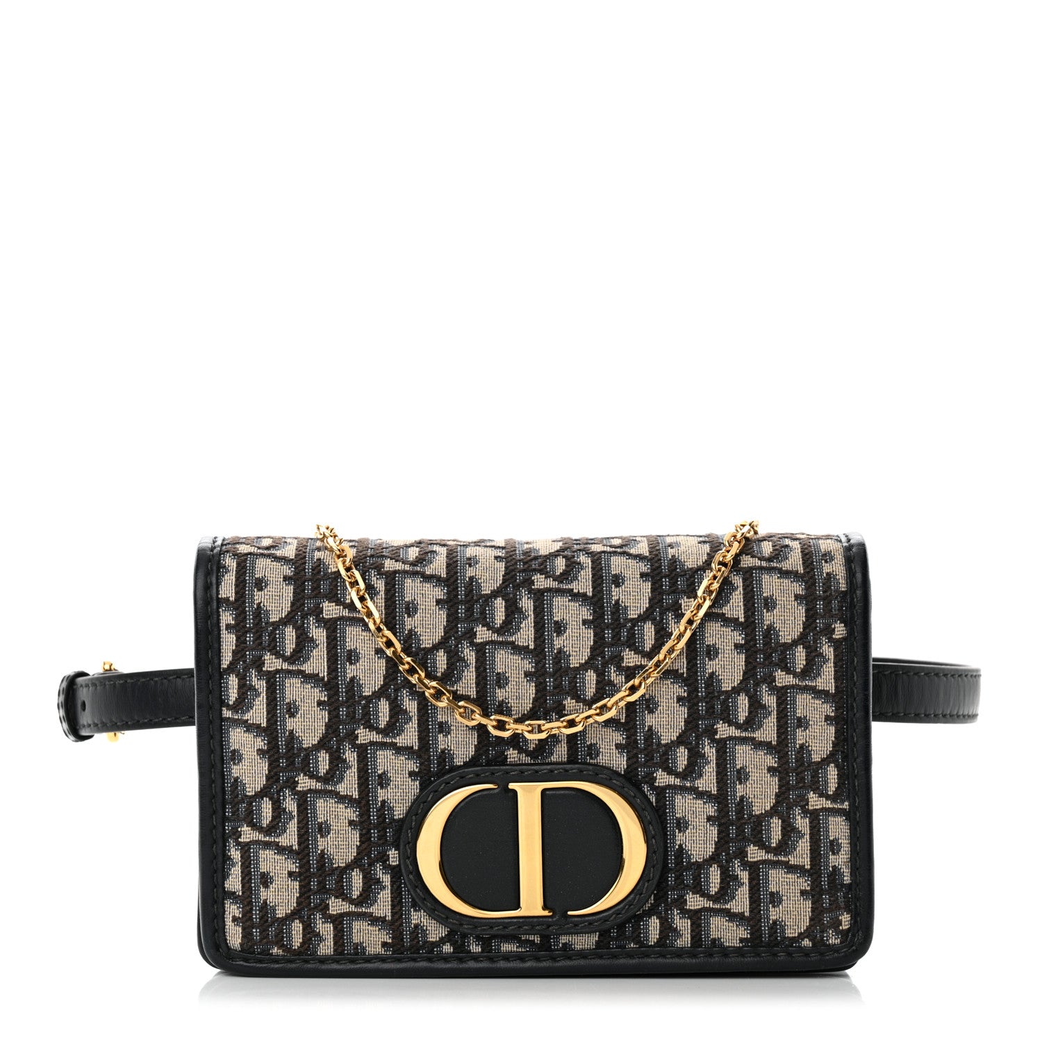 Christian Dior Oblique 30 Montaigne 2-In-1 Pouch Blue 1 of 10