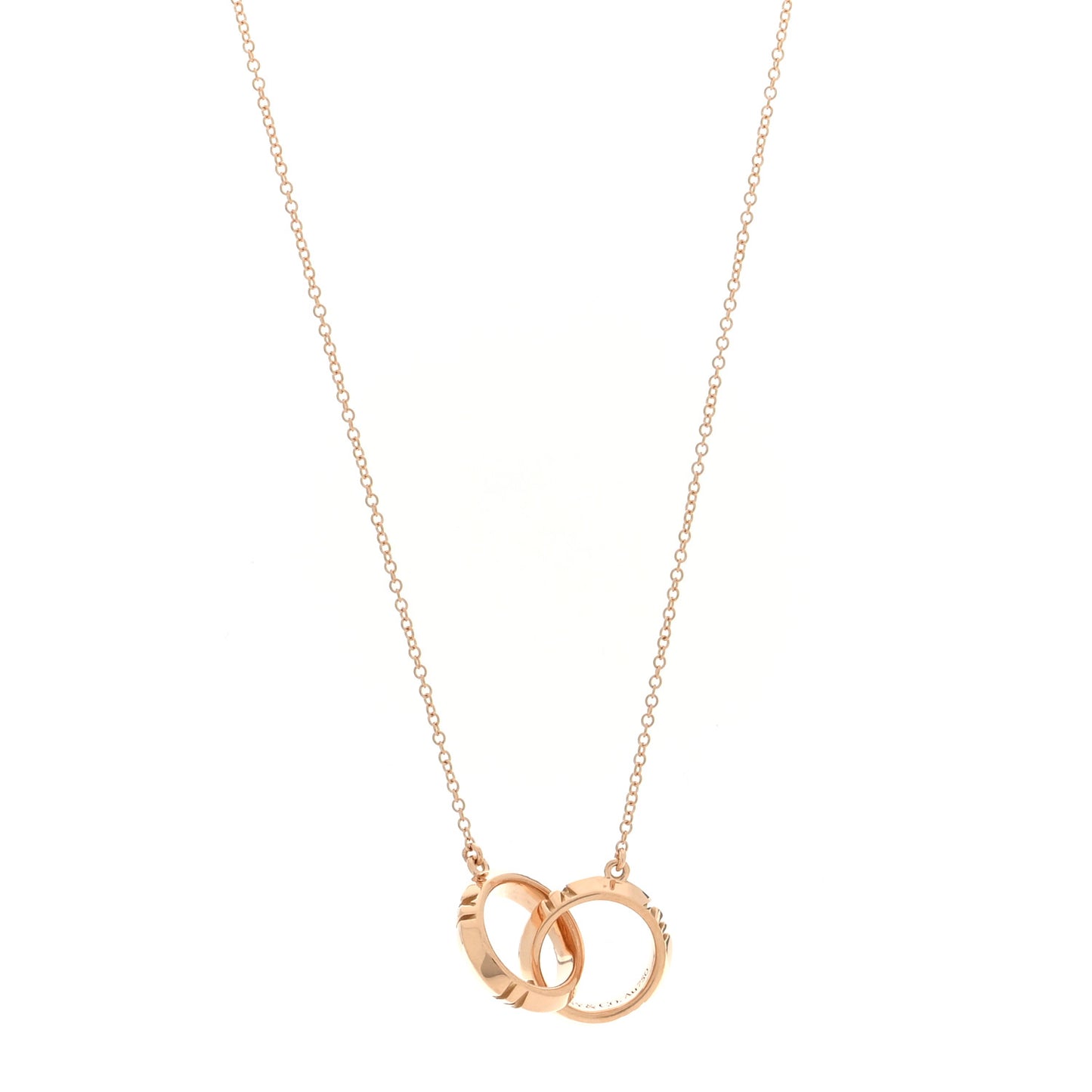 18K Rose Gold Interlocking Atlas Open Pendant Necklace