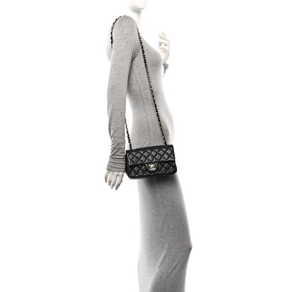 Chanel Lambskin Quilted Mini Rectangular Flap Black 2 of 12