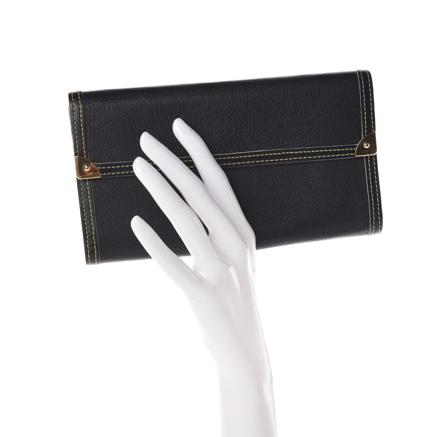 Louis Vuitton Suhali Porte Tresor International Wallet Black 2 of 8