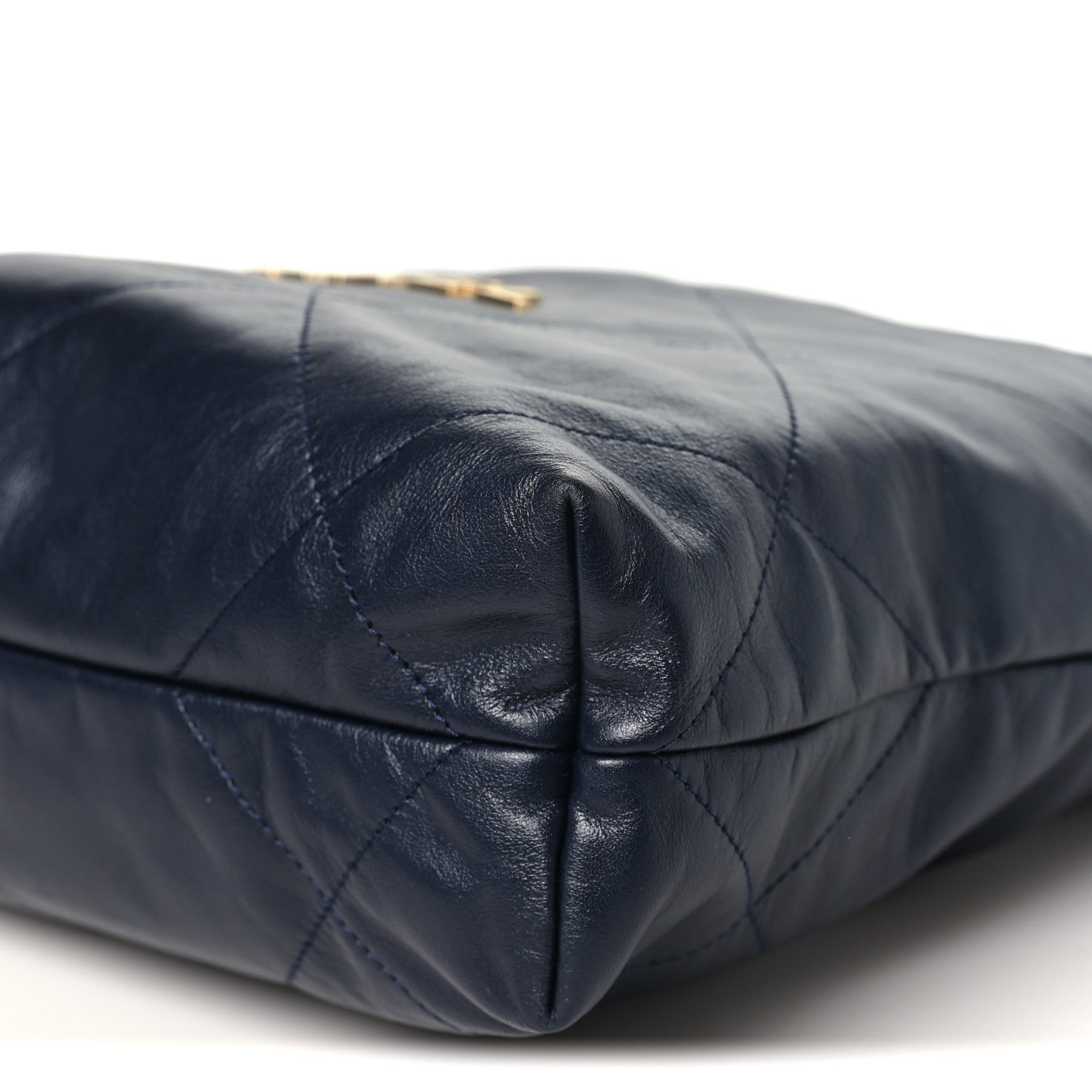 Chanel Shiny Calfskin Quilted Small Chanel 22 Navy 10 of 10