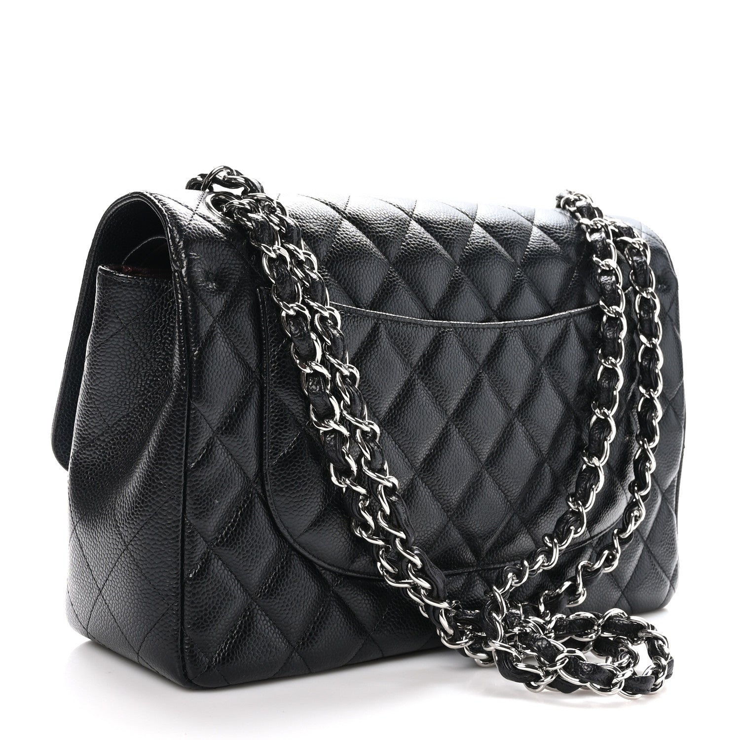 Chanel Caviar Quilted Jumbo Double Flap Black 3 of 10