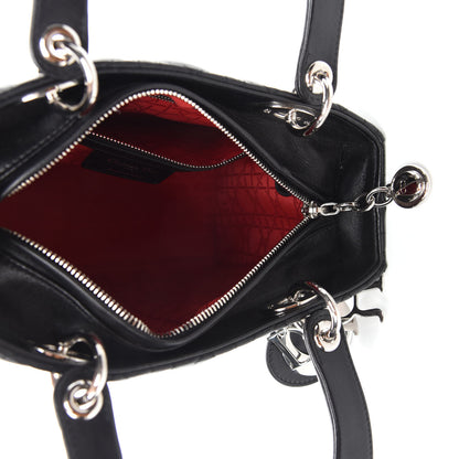Christian Dior Lambskin Cannage Medium Lady Dior Black 5 of 10