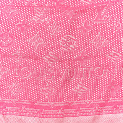Louis Vuitton Silk Wool Monogram Shawl Pink 2 of 5